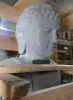  Product image 1 of the product “Seated Buddha made of high value riverstone with the hand gesture “meditation”, height 76cm. Stonemason’s work ”